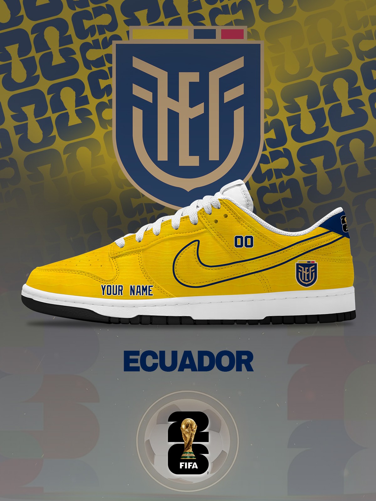 World Cup 2026 Ecuador V.1 Custom SB-Style Sneakers Design Shoes DK