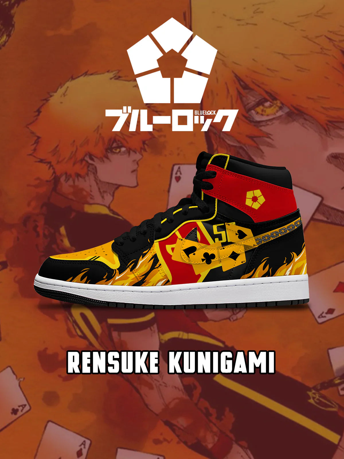 Rensuke Kunigami (Adult and kids size available) Limited Edition Design Shoes J1