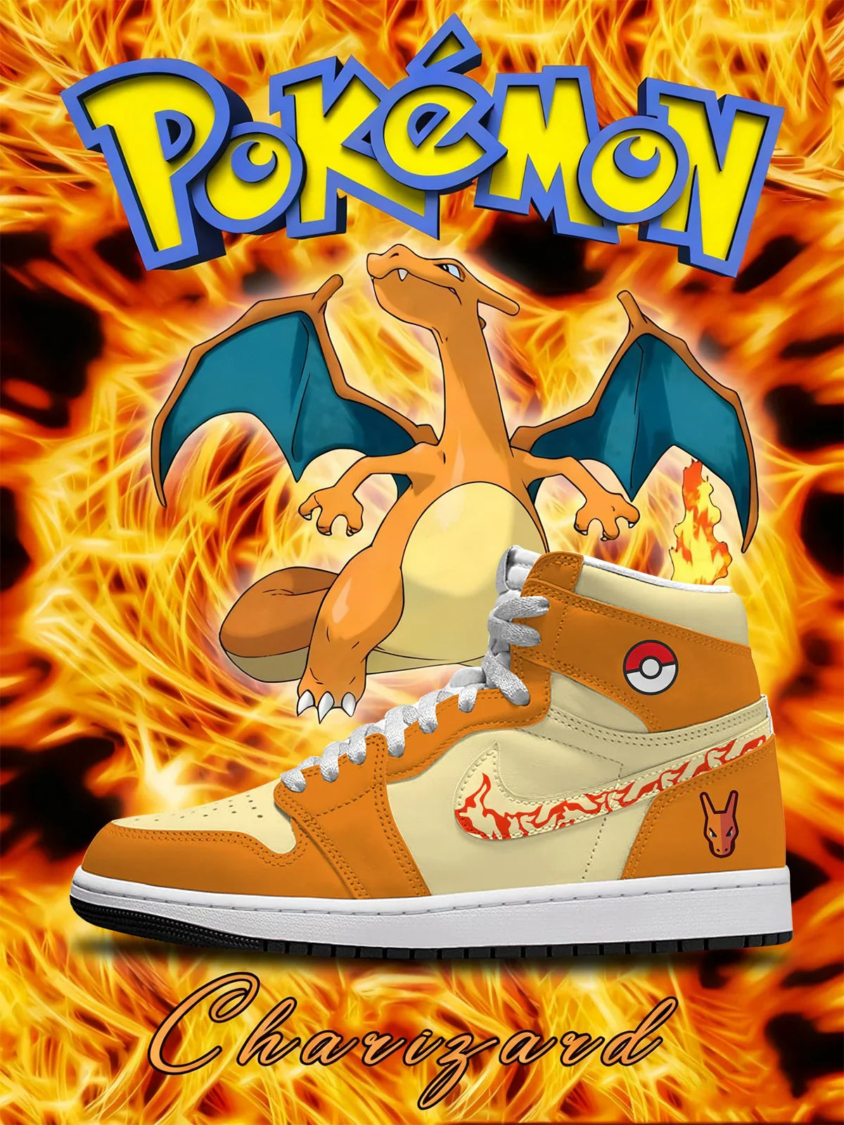 Charizard (Adult and kids size available) Limited Edition Design Shoes J1