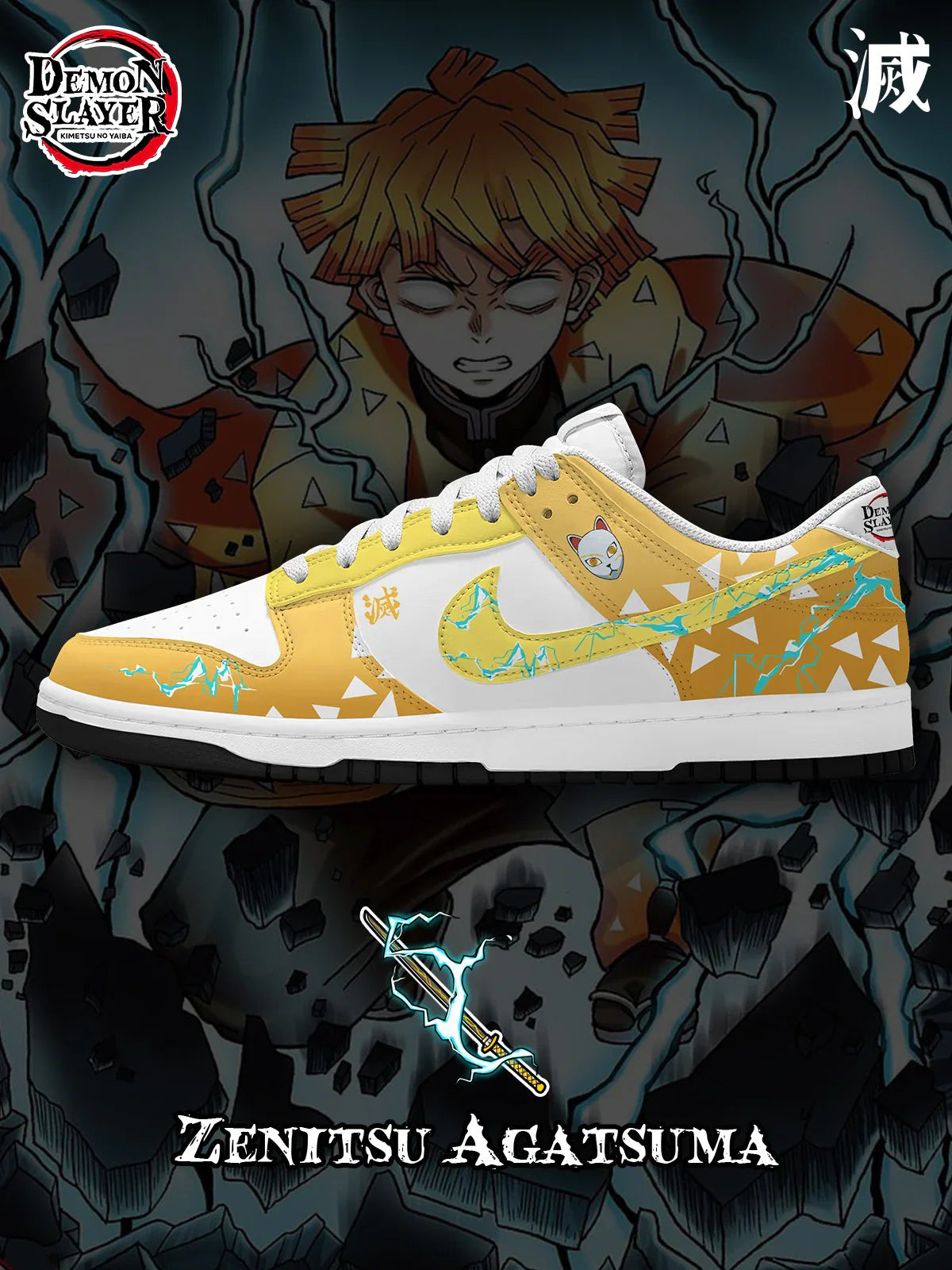 Zenitsu Agatsuma Design Shoes DK