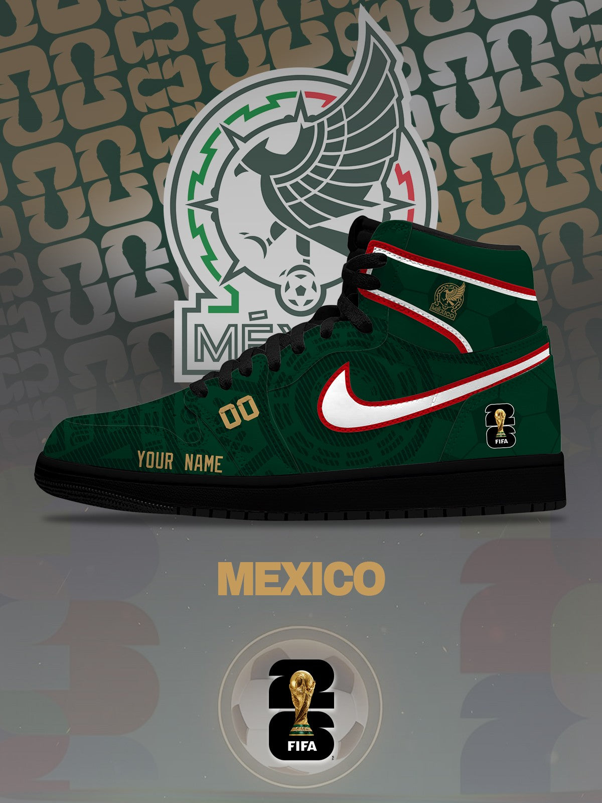 World Cup 2026 Mexico V.1 Design Shoes J1