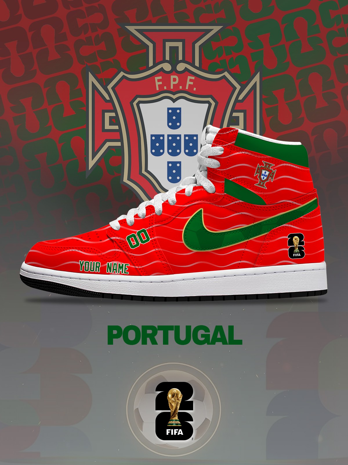 World Cup 2026 Portugal V.1 Design Shoes J1