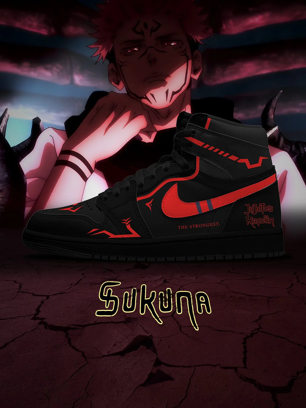 Ryomen Sukuna (adult and kids size available) Design Shoes J1