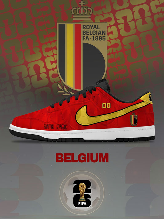 World Cup 2026 Belgium V.1 Custom SB-Style Sneakers Design Shoes DK