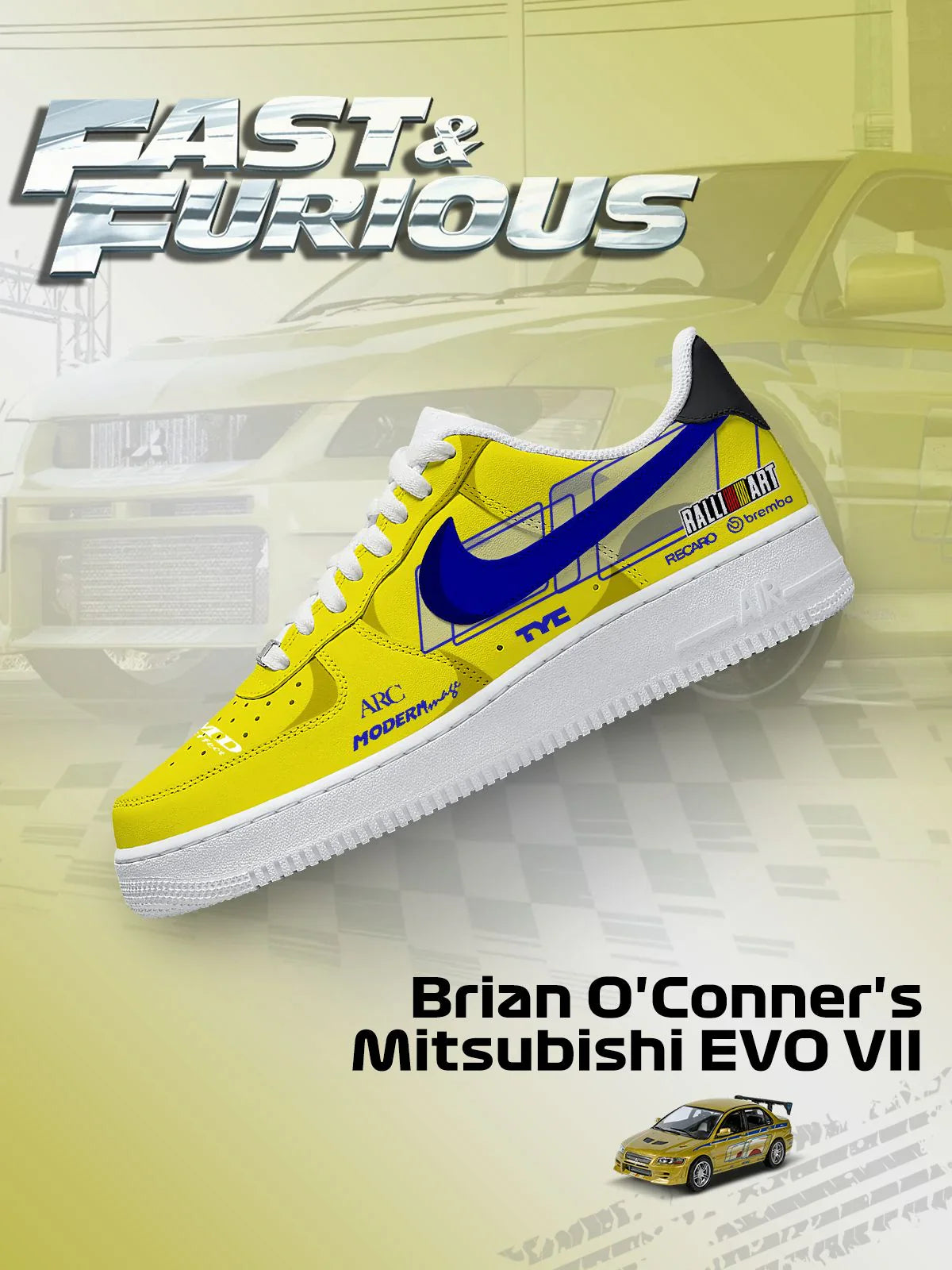 Brian O'Conner's EVO VII  Design Shoes F1