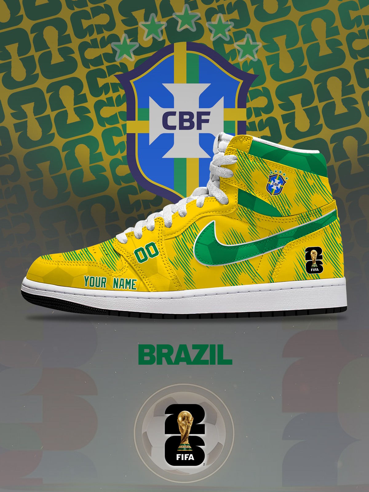 World Cup 2026 Brazil V.1 Design Shoes J1