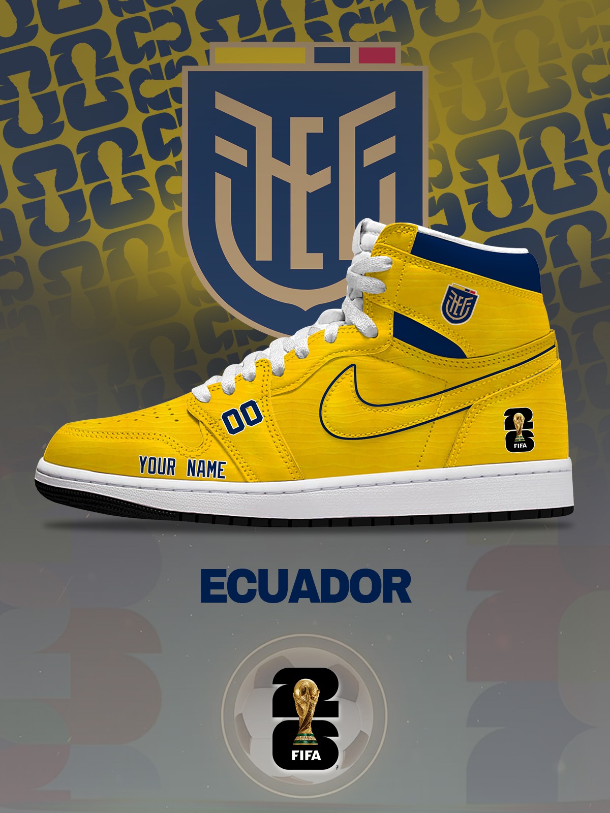 World Cup 2026 Ecuador V.1 Design Shoes J1