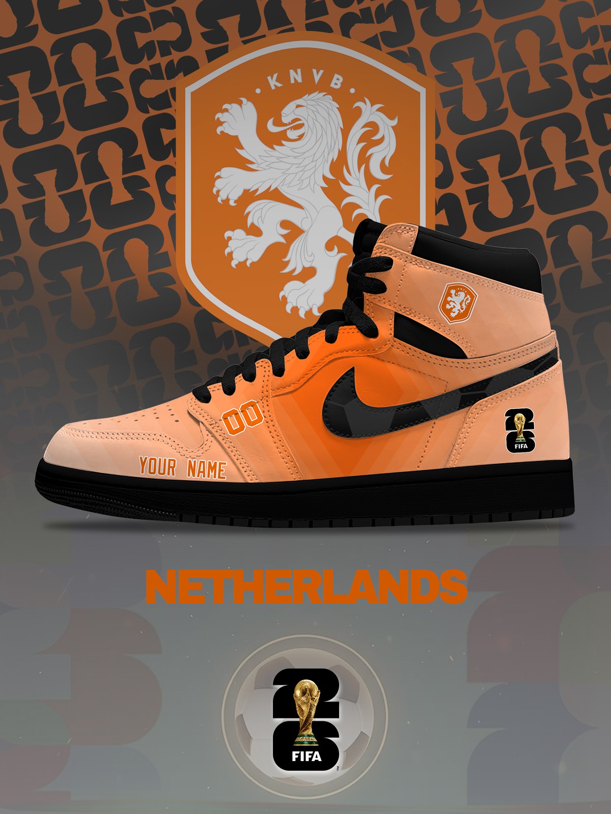 World Cup 2026 Netherlands V.1 Design Shoes J1