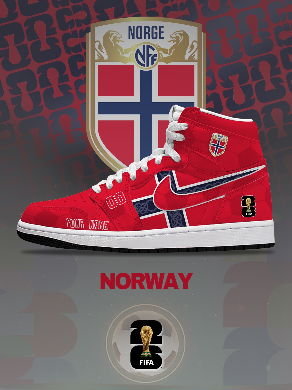 World Cup 2026 Norway V.1 Design Shoes J1
