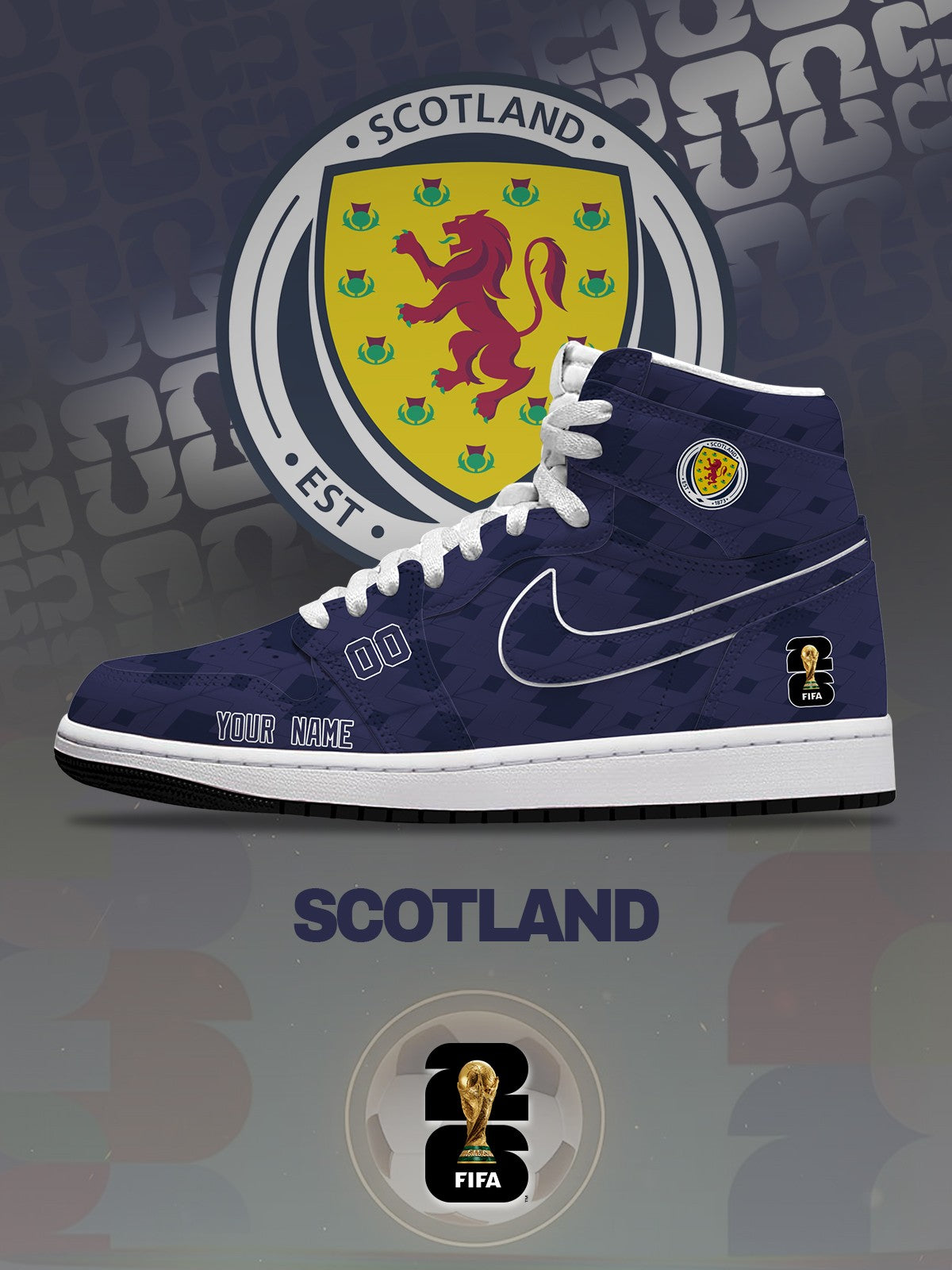 World Cup 2026 Scotland V.1 Design Shoes J1