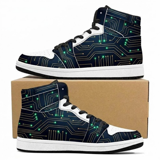 Midnight Support Grid Design Shoes J1