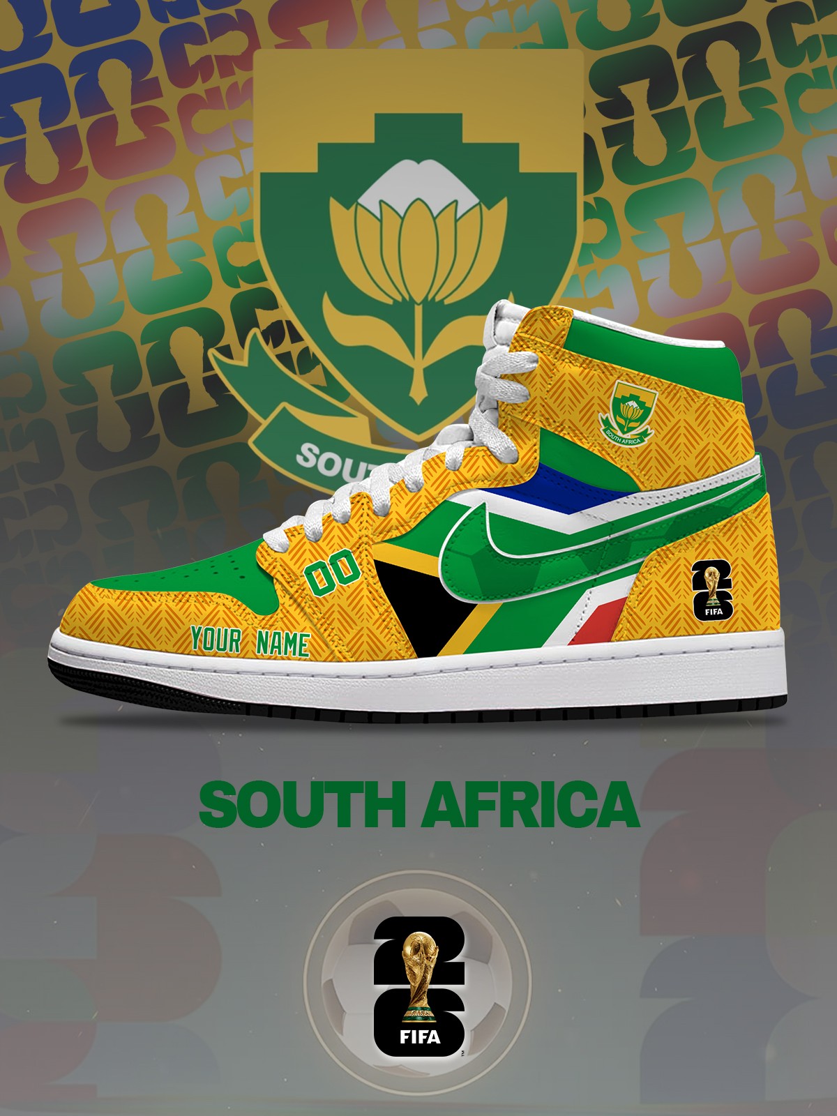 World Cup 2026 South Africa V.1 Design Shoes J1