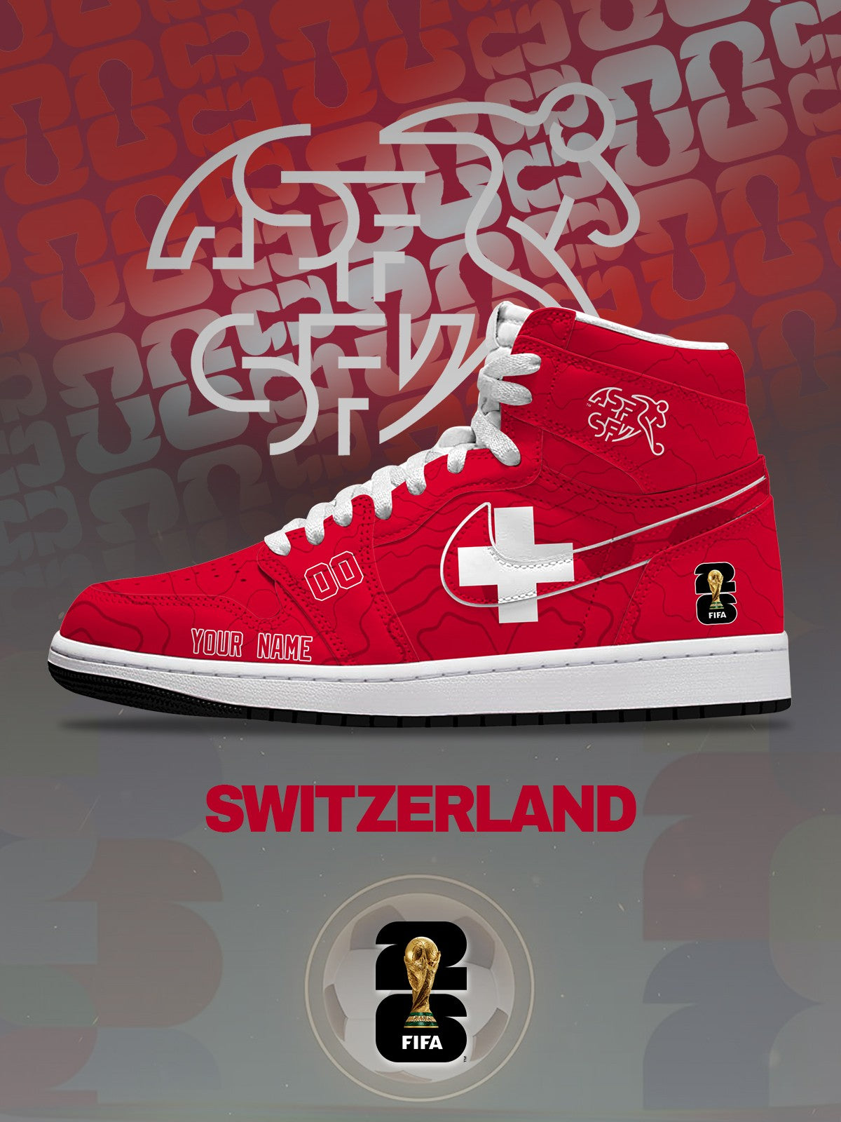 World Cup 2026 Switzerland V.1 Design Shoes J1