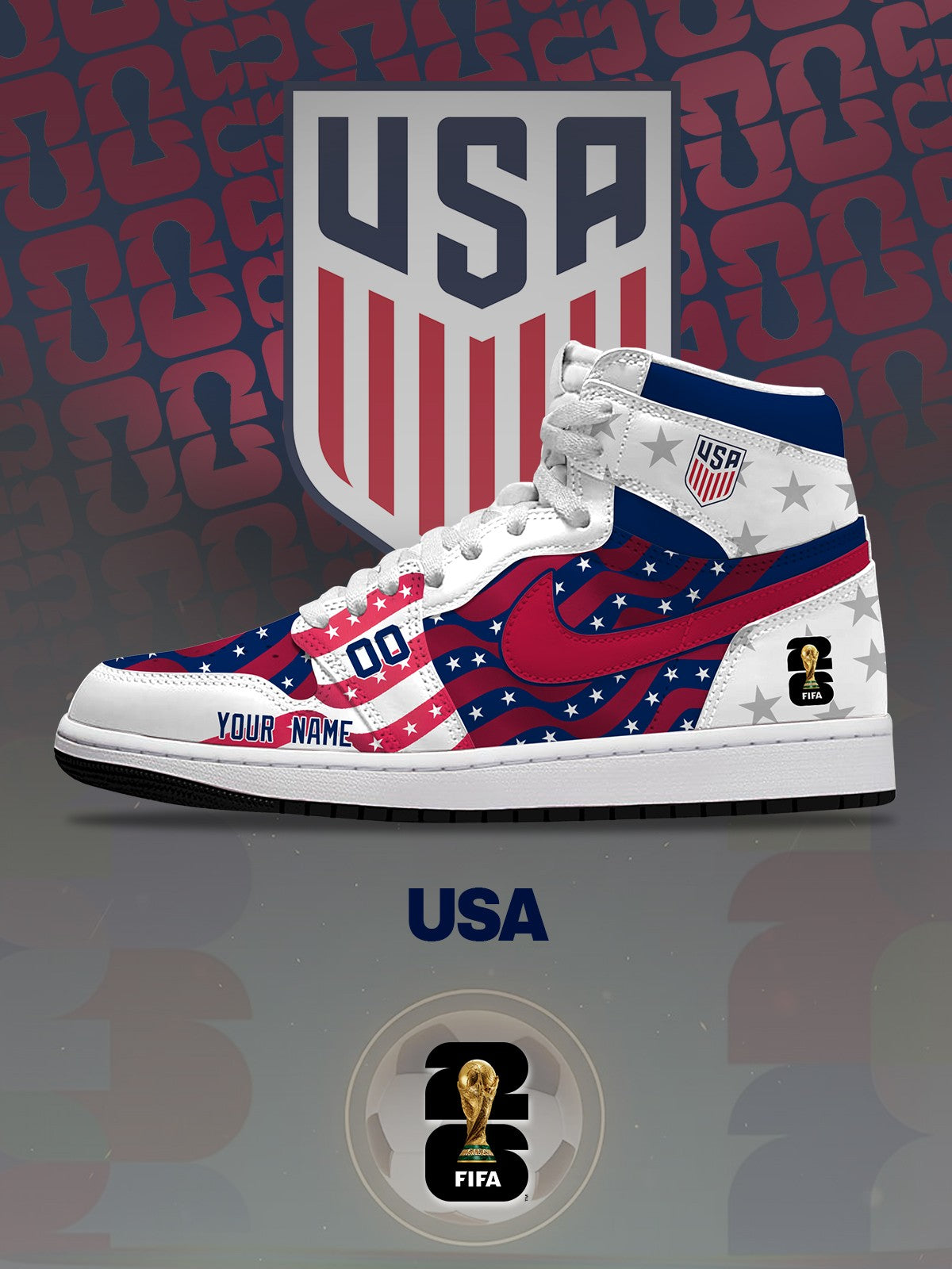 World Cup 2026 USA V.1 Design Shoes J1