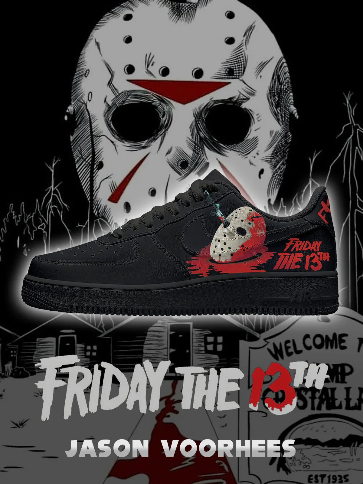 Jason Voorhees Design Shoes F1