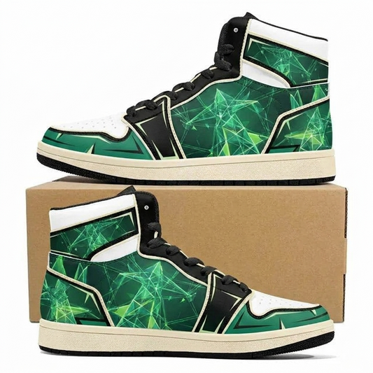 Emerald Quirk Lattice Design Shoes J1