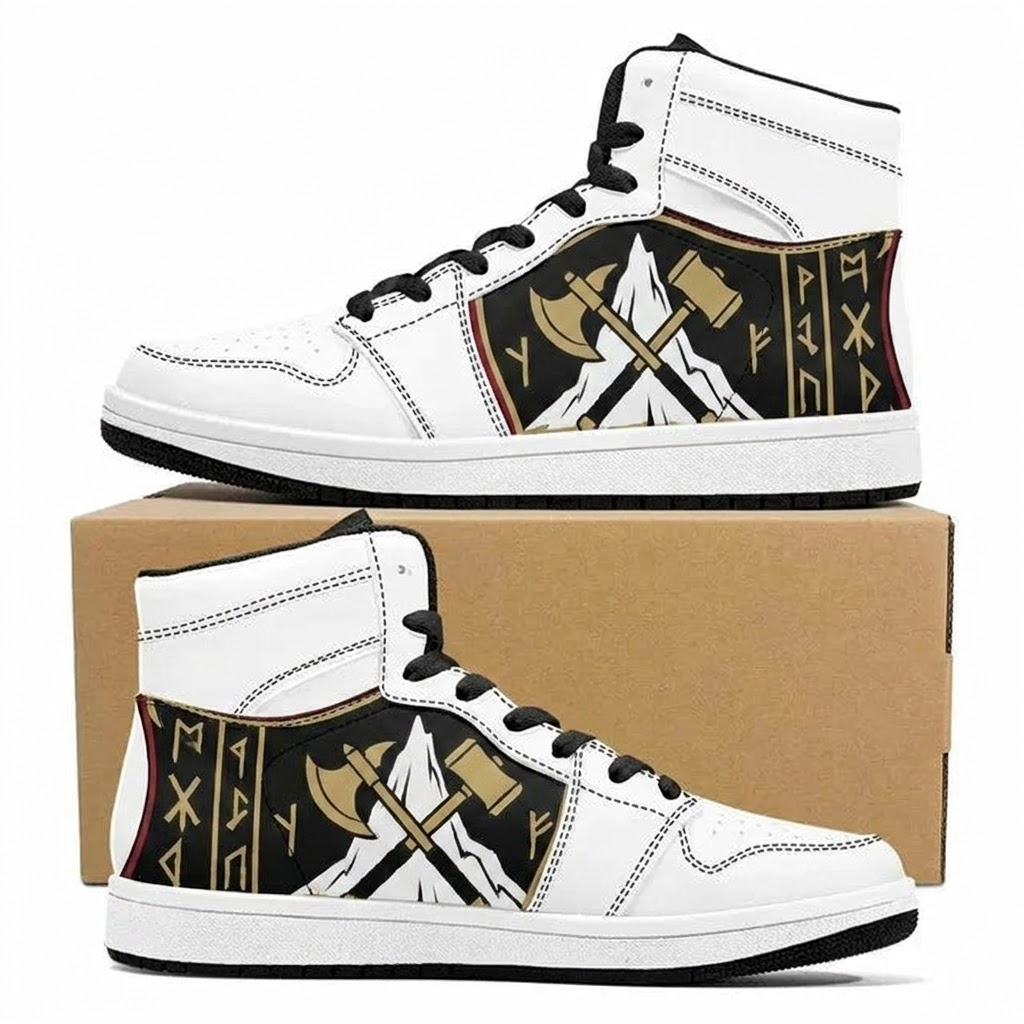 Giant Rune Banner Design Shoes J1