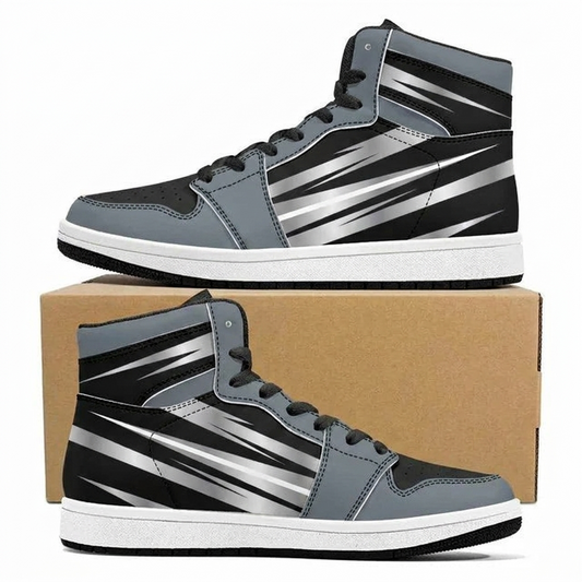 Silver Black Breakaway Design Shoes J1