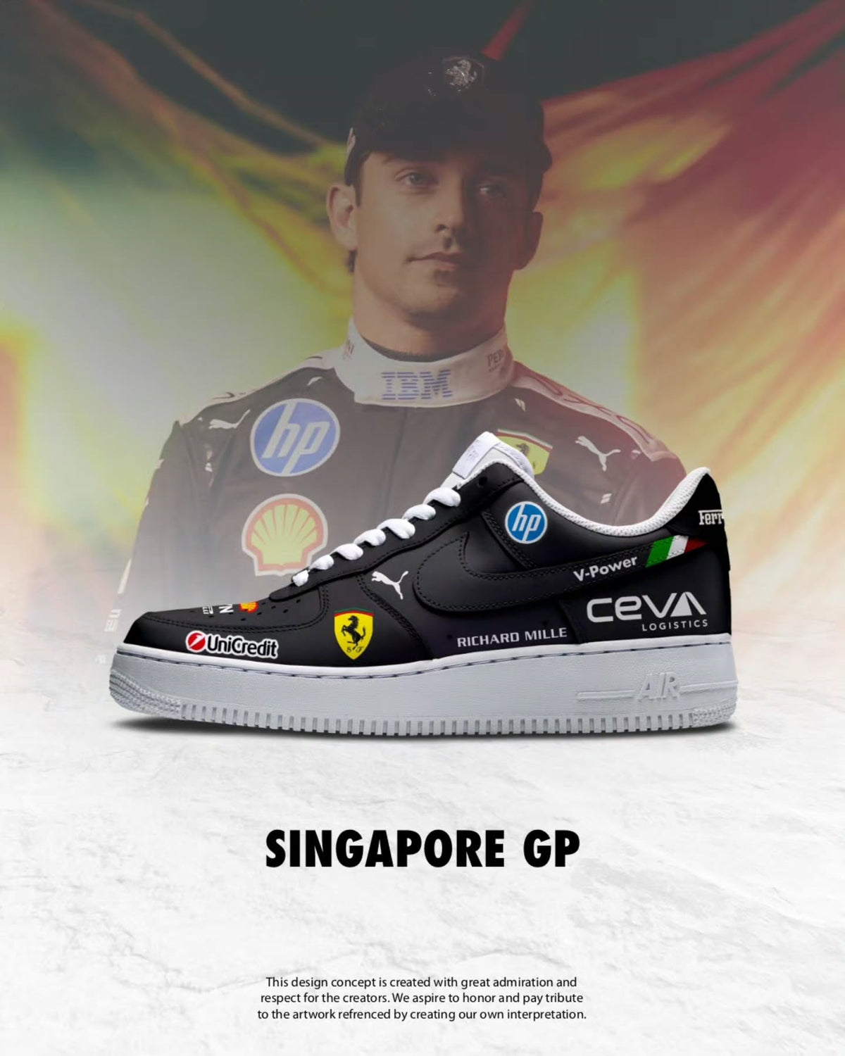 Singapo GP Ferrari Design Shoes F1