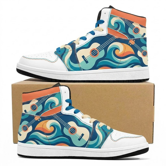 Ukulele Tide Stamp Design Shoes J1