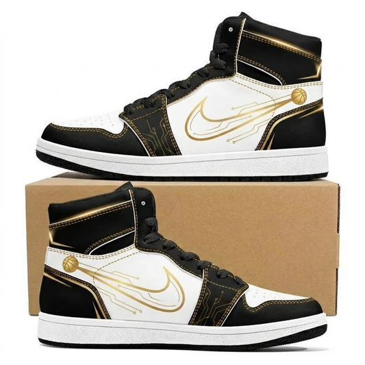 Rimlight Gold Arc Design Shoes J1