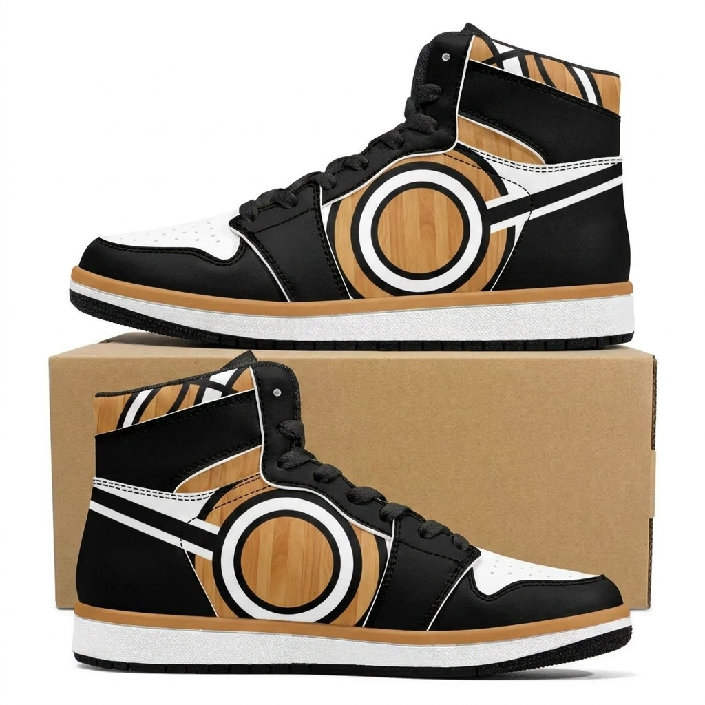 Midnight Hardwood Halo Design Shoes J1