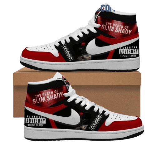 The Death Of Slim Shady Parental Advisory Explicit Content Design Shoes J1