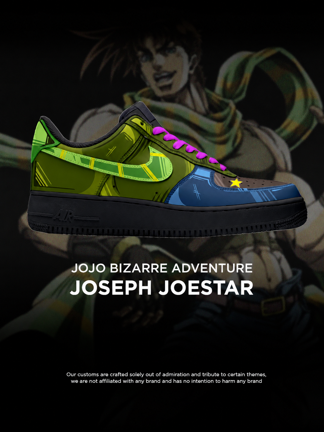 JoJo's Bizarre Adventure Joseph Joestar shoe design