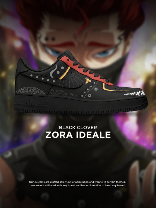 Black Clover Zora Ideale custom shoe design